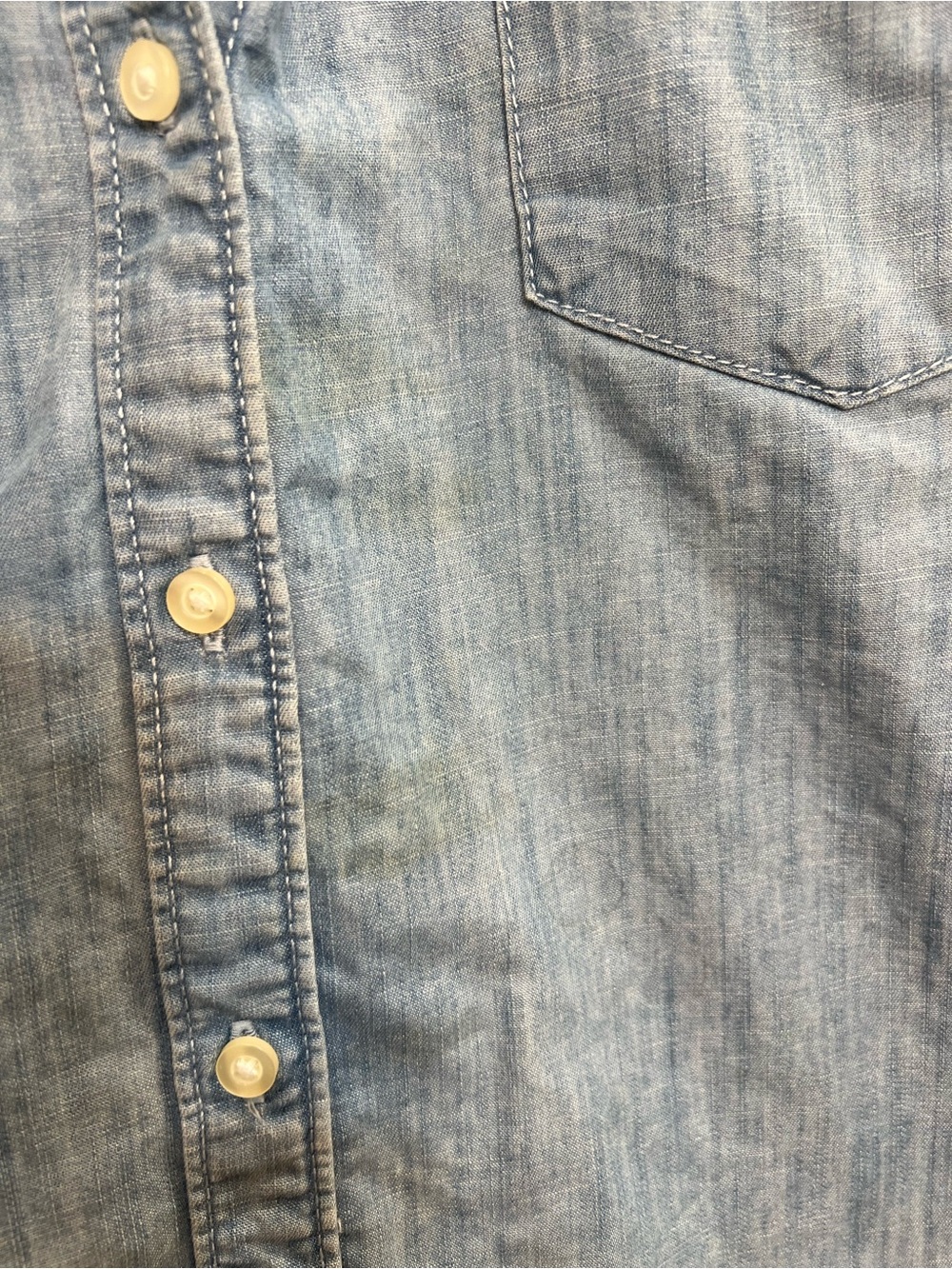 St John’s Bay Sleeveless Light Wash Chambray Button-Up Shirt XL - Picture 6 of 9